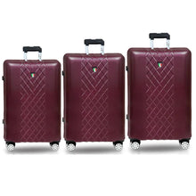 Load image into Gallery viewer, Tucci Borsetta T0330 ABS 3pc Luggage Set - maroon