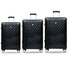 Load image into Gallery viewer, Tucci Borsetta T0330 ABS 3pc Luggage Set - black