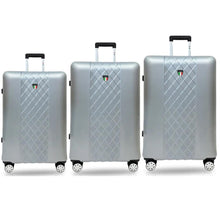 Load image into Gallery viewer, Tucci Borsetta T0330 ABS 3pc Luggage Set - silver/white