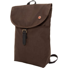 Load image into Gallery viewer, Manhattan Portage Waxed Nylon Bergen Backpack - Brown Frontside