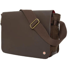 Load image into Gallery viewer, Manhattan Portage Waxed Nylon Sheridan Shoulder Bag (L) w/Back Zipper - Brown Frontview