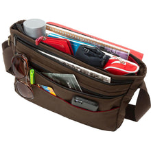 Load image into Gallery viewer, Manhattan Portage Waxed Nylon Sheridan Shoulder Bag (L) w/Back Zipper - Interior Packed