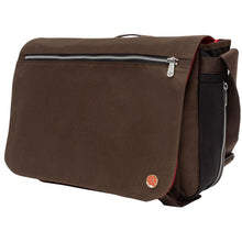 Load image into Gallery viewer, Manhattan Portage Waxed Nylon Whitehall Laptop Bag - Frontside Brown