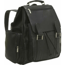 Load image into Gallery viewer, LeDonne Leather Large Traveler Backpack - black