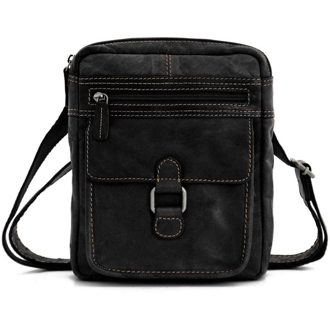 Jack Georges Voyager Slim Crossbody - Frontside Black