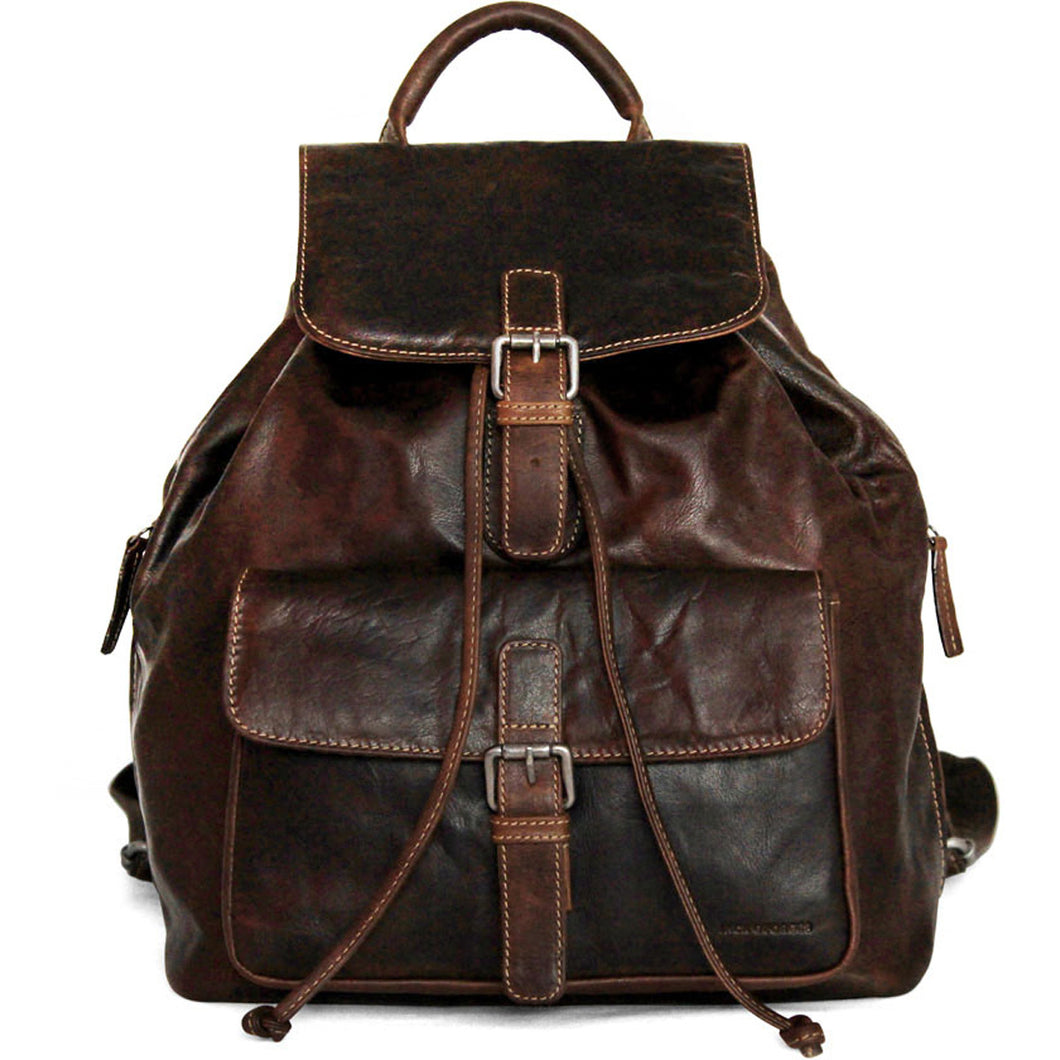 Jack Georges Voyager Drawstring Backpack - Frontside Brown