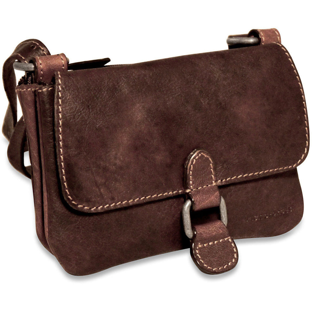 Jack Georges Voyager Mini Crossbody - Frontside Brown