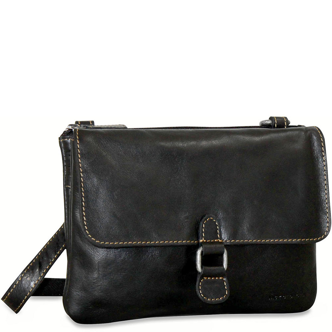 Jack Georges Voyager Wallet On A String - Frontside Black