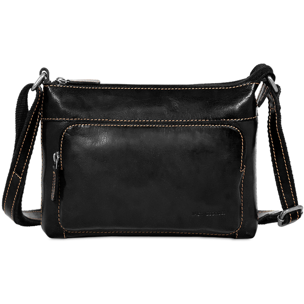 Jack Georges Voyager Mini City Crossbody - Frontside Black