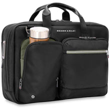 Load image into Gallery viewer, Briggs &amp; Riley HTA Medium Expandable Briefcase - front beverage pocket
