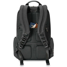 Load image into Gallery viewer, Briggs &amp; Riley HTA Large Cargo Backpack - rear stash pocket
