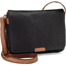Load image into Gallery viewer, Ledonne Leather Serenity Crossbody Bag - Frontside Black
