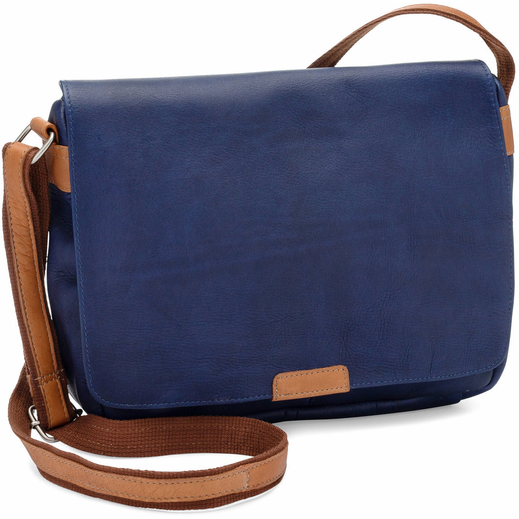 Ledonne Leather Serenity Crossbody Bag - Frontside Navy
