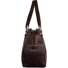 Load image into Gallery viewer, Jack Georges Hornback Croco Satchel Handbag - Profile
