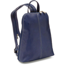 Load image into Gallery viewer, LeDonne Leather U-Zip Women&#39;s Sling/Backpack - Frontside Navy
