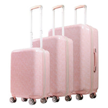 Load image into Gallery viewer, Hello Kitty Pose All Over 3 pc Spinner Luggage Set - Pink profile view
