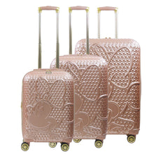 Load image into Gallery viewer, Disney Minnie Mouse Rolling Luggage 3 Piece Set - Rose Gold
