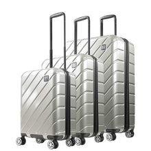 Load image into Gallery viewer, Ful Velocity Expandable Hardside 3pc Spinner Set - Silver profile view
