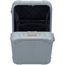 Load image into Gallery viewer, Aleon Aluminum Vertical Mini Cross Body - Straight on Open Platinum 
