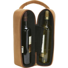 Load image into Gallery viewer, LeDonne Leather 2 Bottle Wine Tote - Interior 
