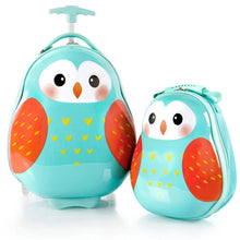 Load image into Gallery viewer, Heys Travel Tots Owl Luggage &amp; Backpack Set - Frontside Full Set
