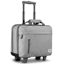 Load image into Gallery viewer, Solo New York RE:Start Underseat Rolling Case - Front Left Quarter Trolley Handle Extended

