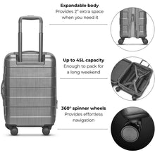 Load image into Gallery viewer, Solo New York Re-Serve Carry On Spinner - specs
