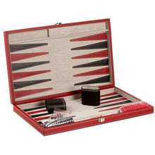 Load image into Gallery viewer, CHH Games 15" Red Leatherette Backgammon Set - Lexington Luggage
