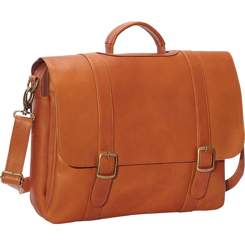 LeDonne Leather Classic Laptop Brief - tan