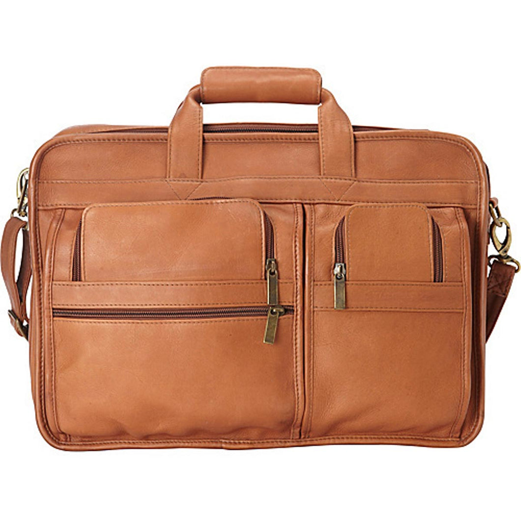 LeDonne Leather Multi-Function Brief - tan