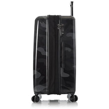 Load image into Gallery viewer, Heys Black Camo Fashion 30&quot; Spinner - Profile Expanded

