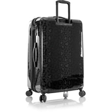 Load image into Gallery viewer, Heys Black Leopard 30&quot; Fashion Spinner - Rearview
