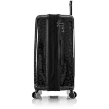 Load image into Gallery viewer, Heys Black Leopard 30&quot; Fashion Spinner - Profile Expanded
