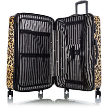 Load image into Gallery viewer, Heys Brown Leopard Fashion Spinner 3pc Set - Interior
