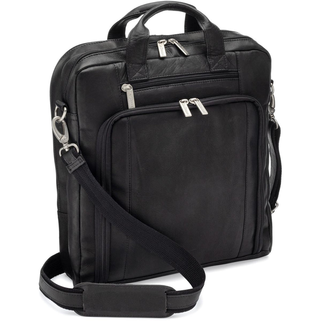 LeDonne Leather Upton Vertical Laptop Brief - black