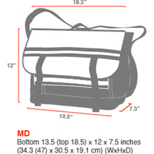 Load image into Gallery viewer, Manhattan Portage Pro Bike Messenger Bag with Stripes Medium - Lexington Luggage
