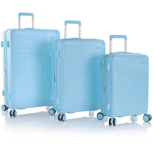 Heys Pastel 3 Piece Expandable Spinner Set -  Frontside Blue
