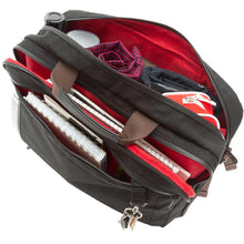 Load image into Gallery viewer, Manhattan Portage Waxed Nylon Saratoga Briefcase - Packed Interior
