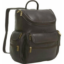 Load image into Gallery viewer, LeDonne Leather Laptop Backpack - cafe
