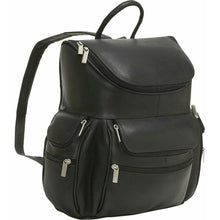 Load image into Gallery viewer, LeDonne Leather Laptop Backpack - black
